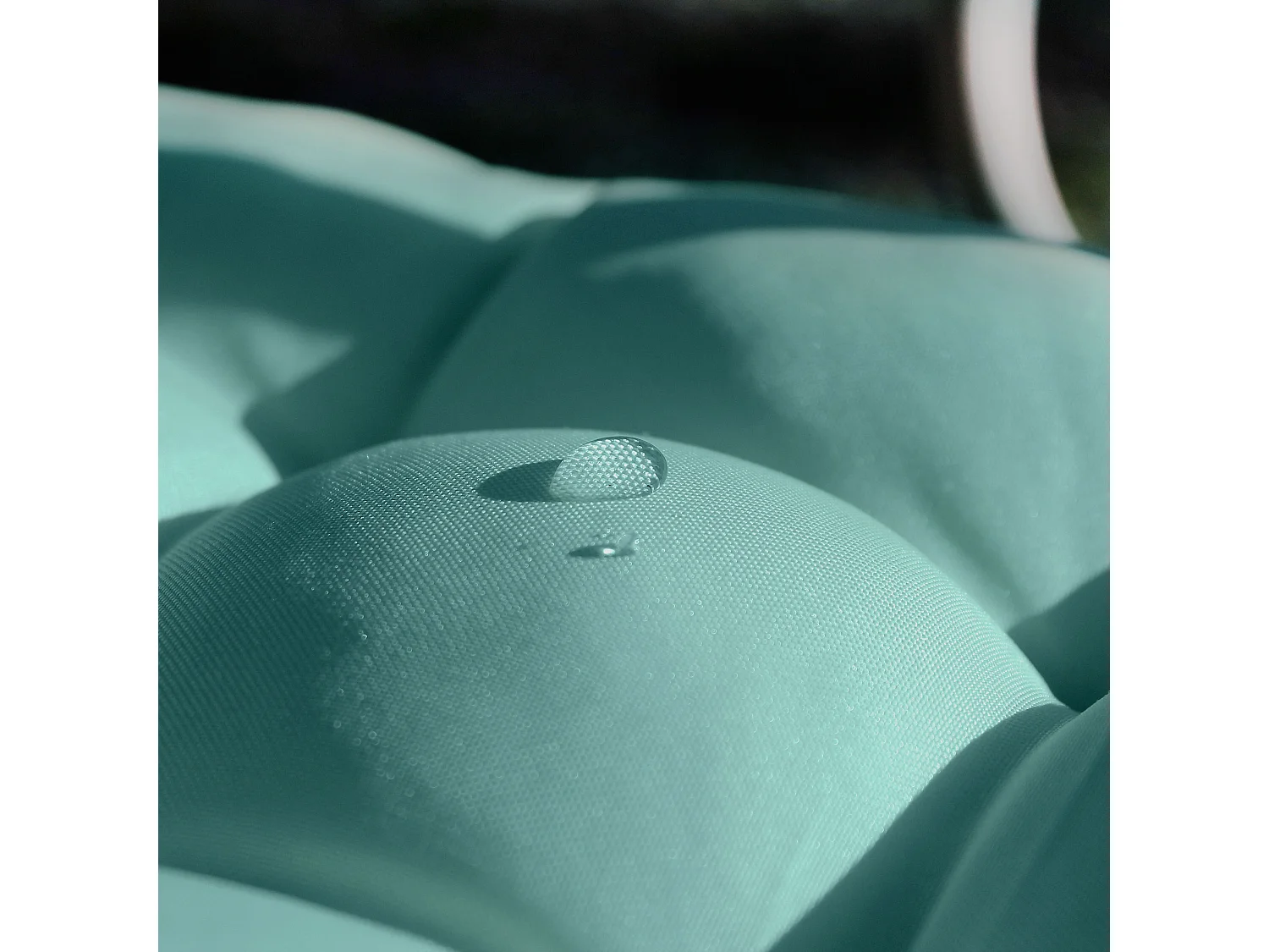 4 stoelkussens, turkoois, vierkant 36x36cm, waterafstotende en anti-UV stof, Costa collectie