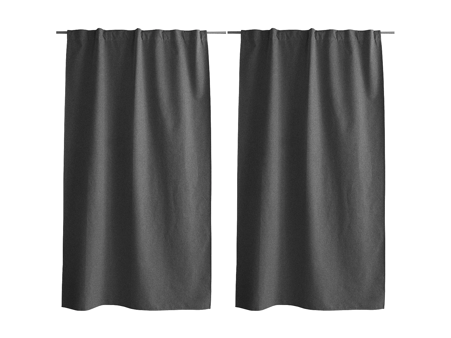 Lot de 2 Rideaux, 100% Occultant, 140x240cm, Pattes Cachées, Collection Eclipse, CMADECO - Anthracite