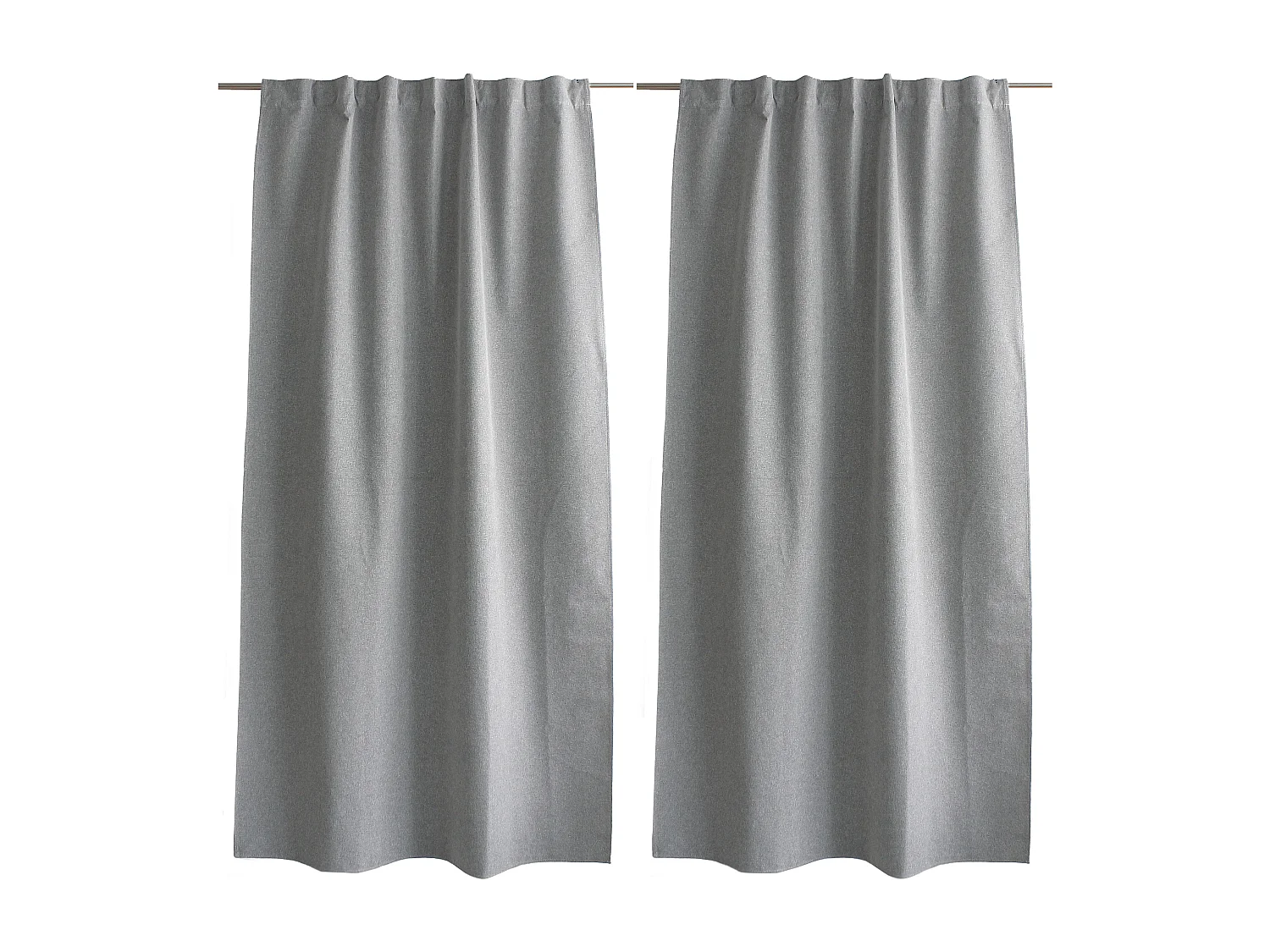 Set van 2 gordijnen, 100% verduisterend, 140x240cm, lichtgrijs, verborgen poten, Eclipse collectie