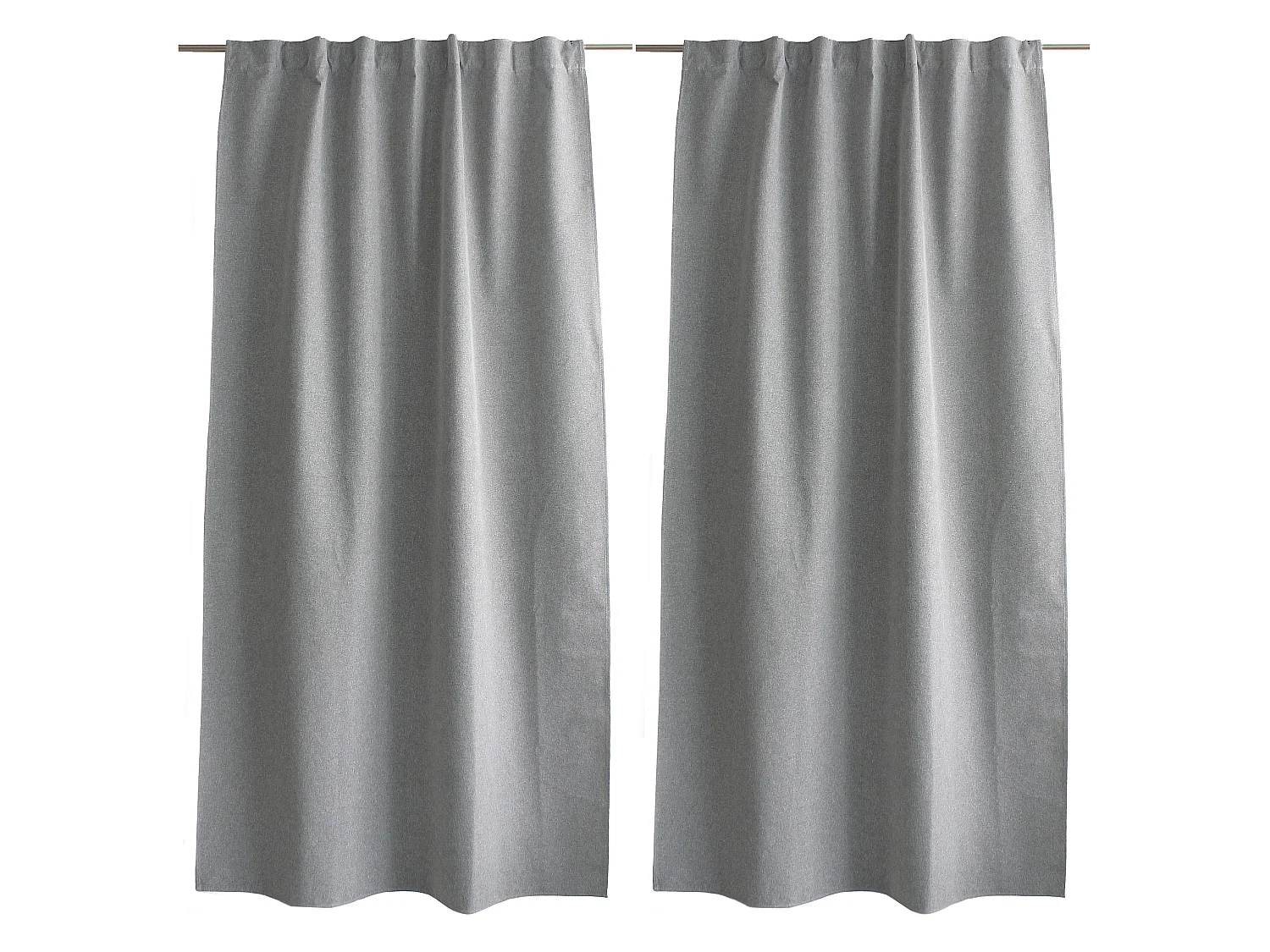 Lot de 2 Rideaux, 100% Occultant, 140x240cm, Pattes Cachées, Collection Eclipse, CMADECO - Gris