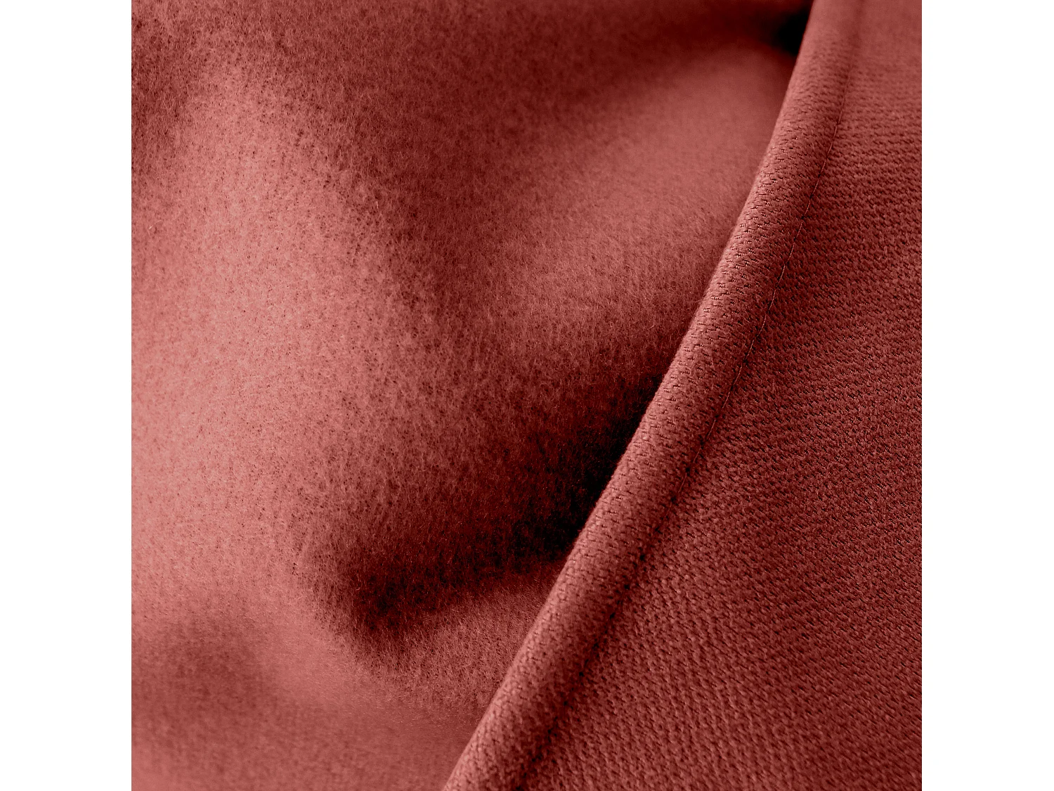 2 rideaux thermique à œillets, terre cuite, 135x240cm, doublure polaire, collection Nordica