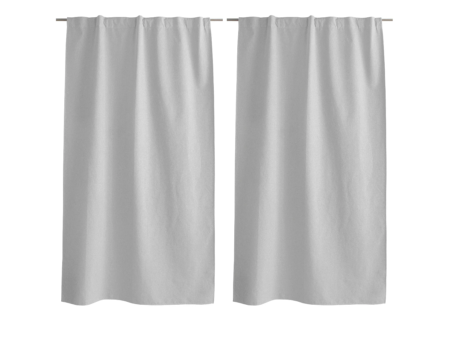 Lot de 2 Rideaux, 100% Occultant, 140x240cm, Pattes Cachées, Collection Eclipse, CMADECO - Blanc