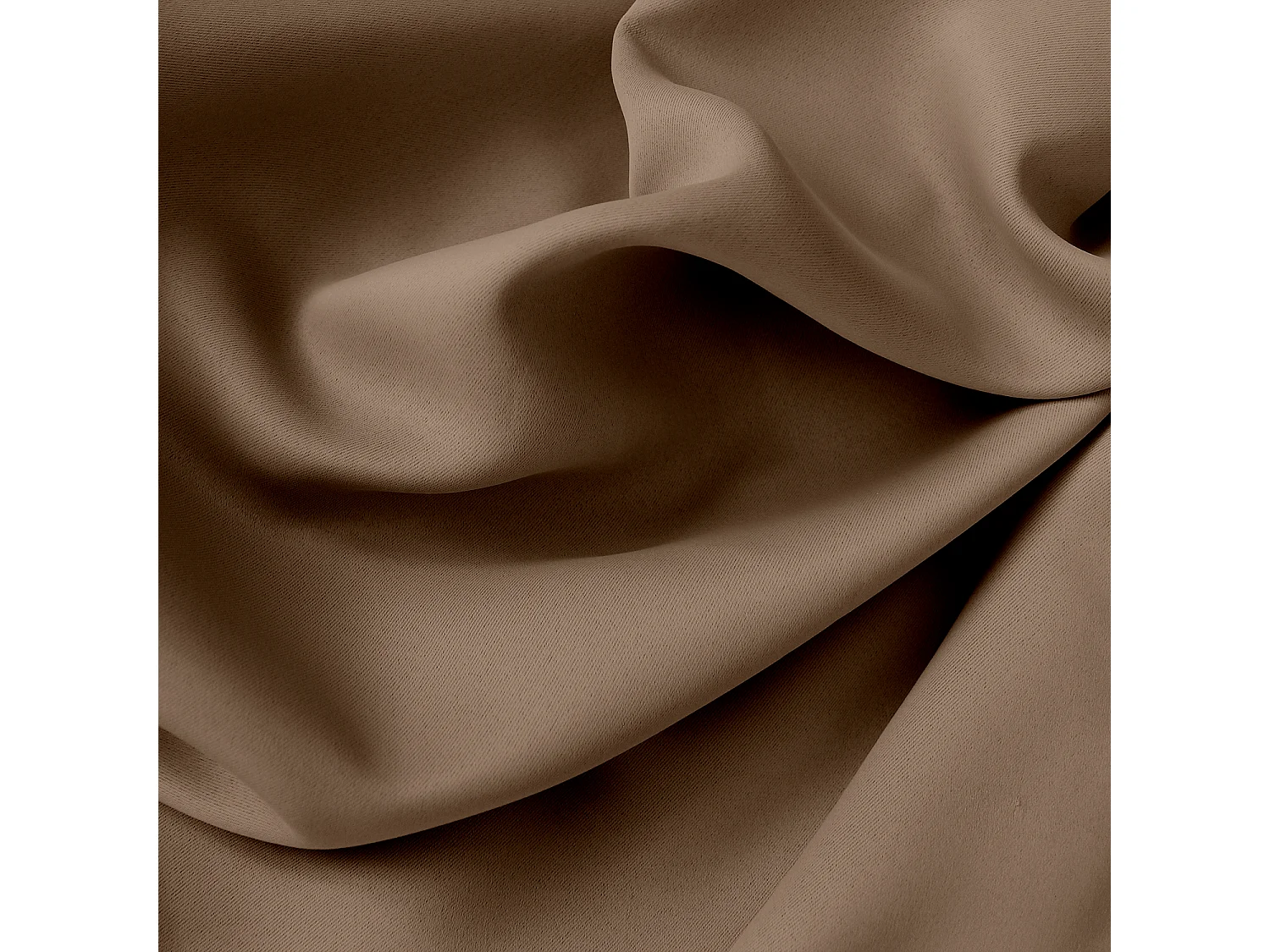 Set van 2 verduisterende gordijnen met zeilringen, nertsbruin, 140x180cm, 100% polyester, Reglisse collectie