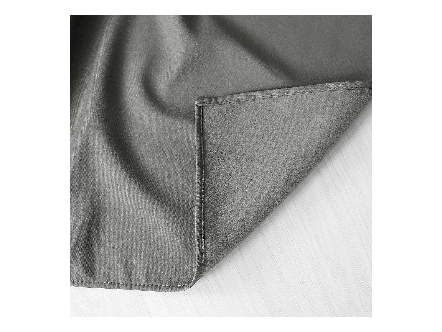 Lot de 2 rideaux thermique avec oeillets, gris, 135x240cm, collection Glacier