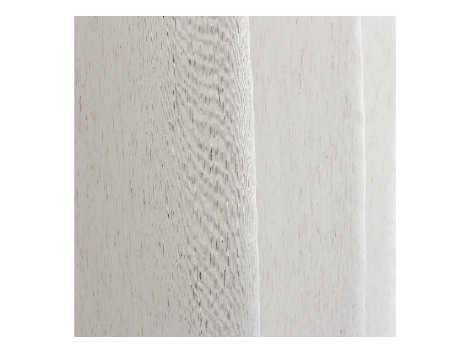 2 Voilages à œillets, 140x240cm, blanc, 15% de in, collection Louna