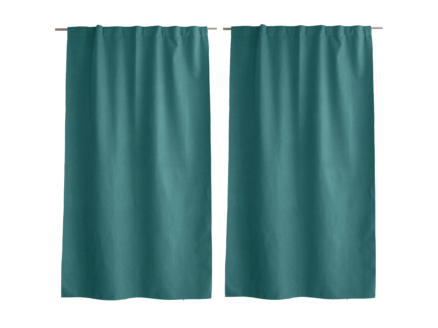 Lot de 2 Rideaux, 100% Occultant, 140x240cm, Pattes Cachées, Collection Eclipse, CMADECO - Vert