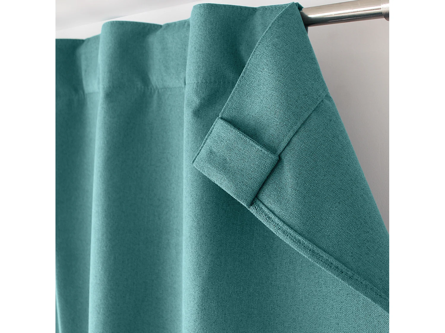 Lot de 2 Rideaux, 100% Occultant, 140x240cm, Pattes Cachées, Collection Eclipse, CMADECO - Vert