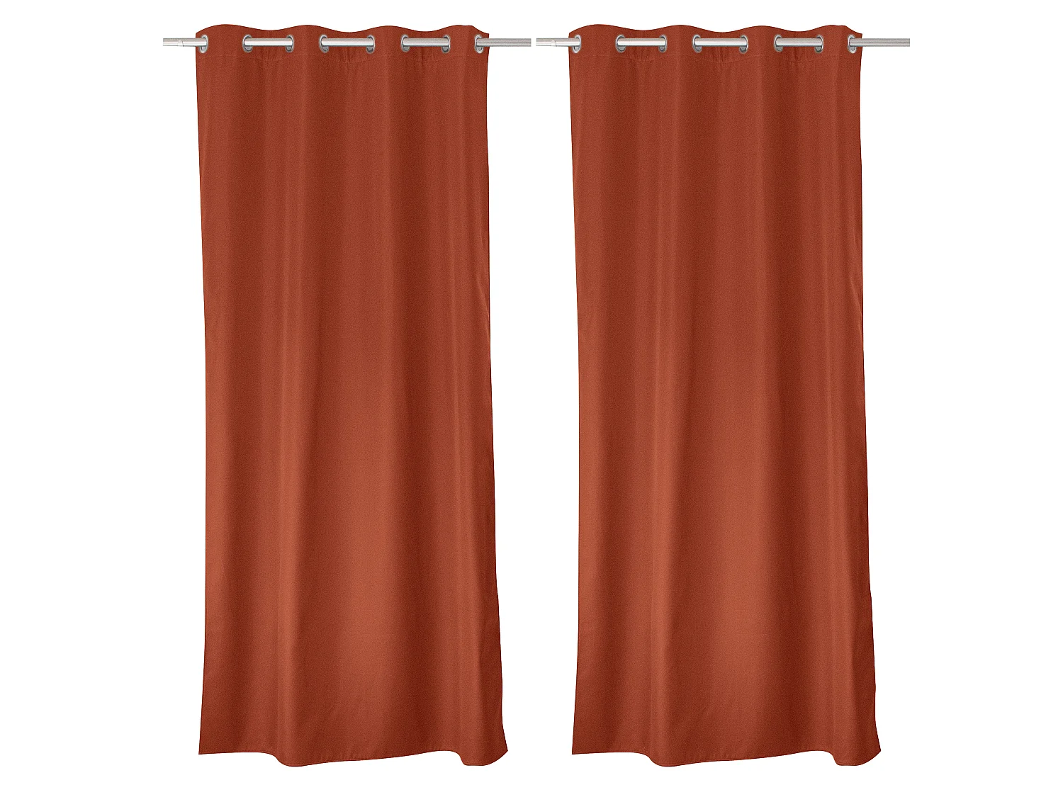 LOT de 2 Rideaux Thermique, 135x240cm, Collection Glacier, CMADECO - Rouge