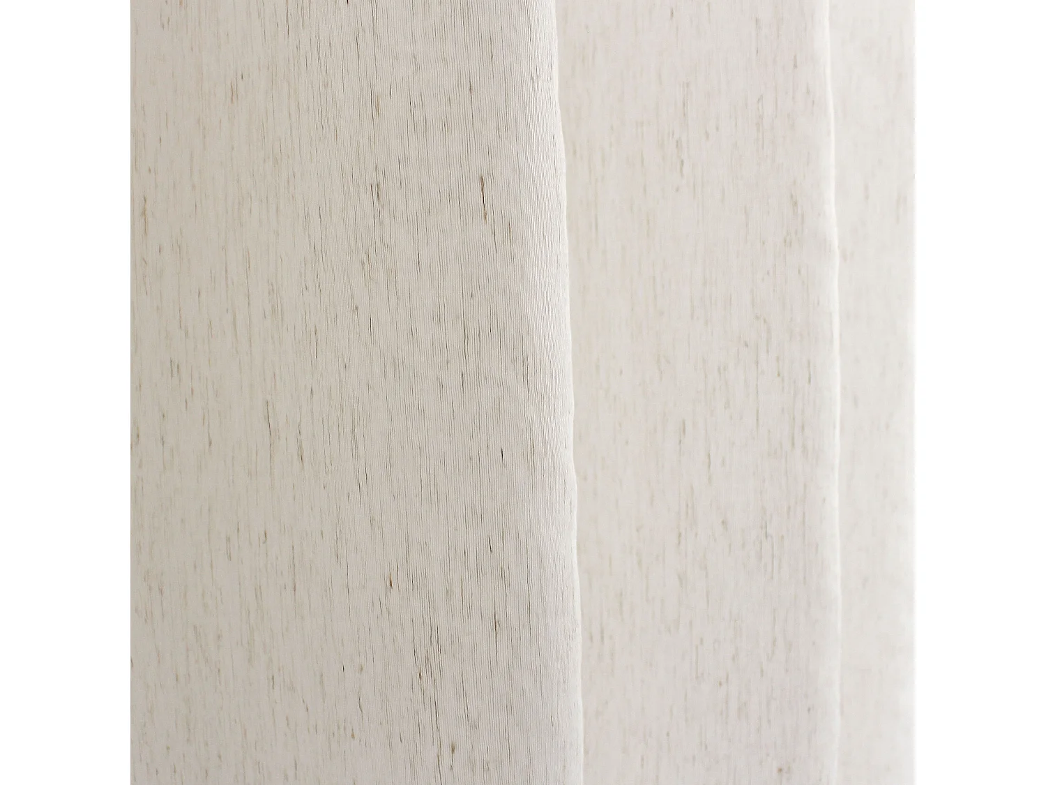 LOT de 2 Voilages à œillets, 140x240cm, Lin, Collection Louna, CMADECO - Beige