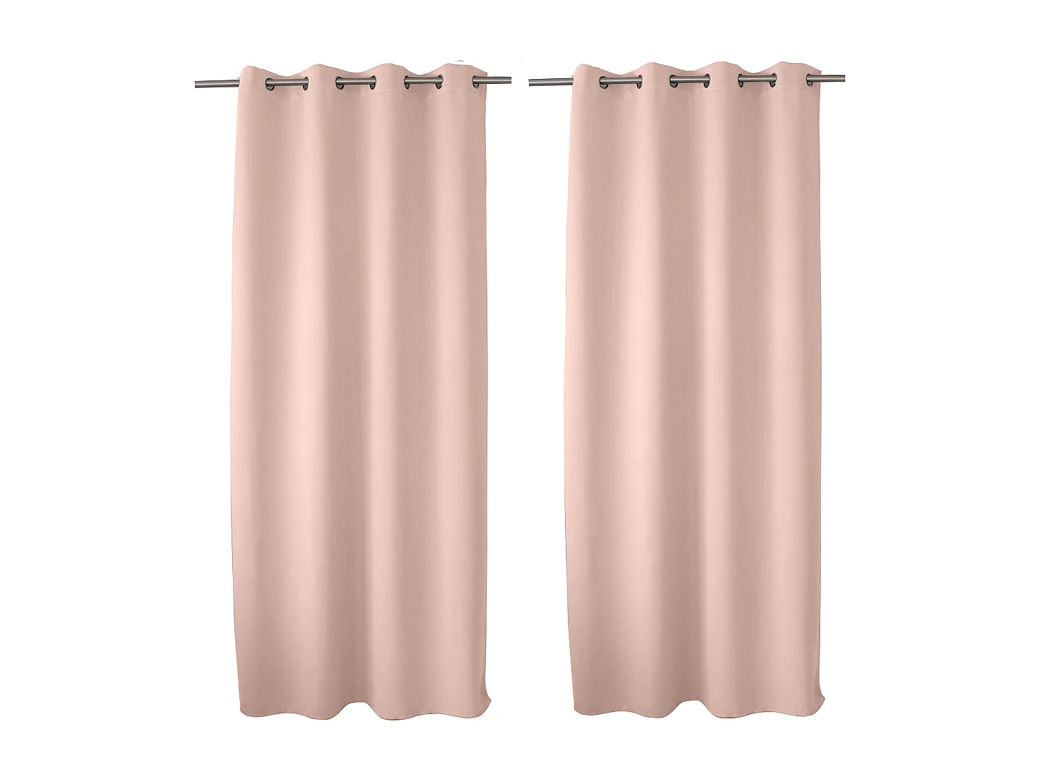 2 rideaux occultant à œillets, vieux rose, 140x240cm, 100% polyester, collection Réglisse