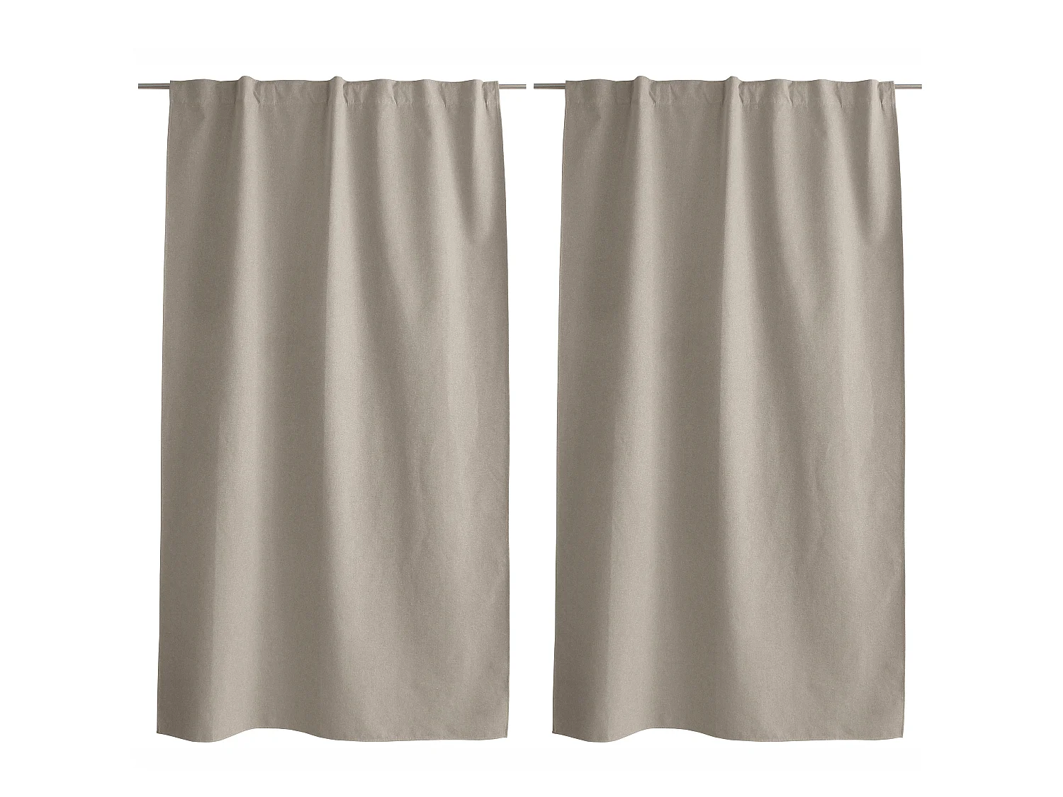 Lot de 2 Rideaux, 100% Occultant, 140x240cm, Pattes Cachées, Collection Eclipse, CMADECO - Beige