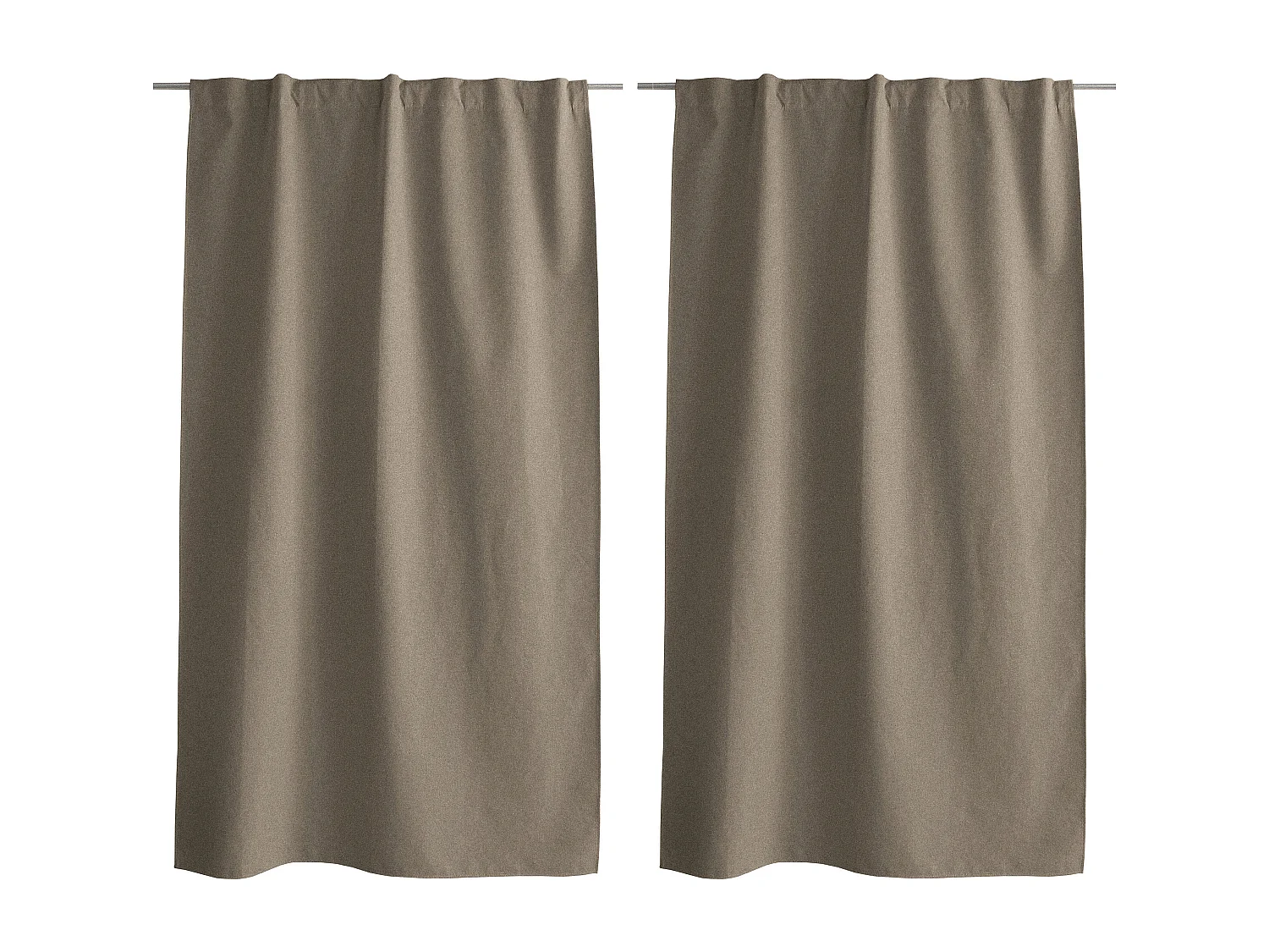 Set van 2 gordijnen, 100% verduisterend, 140x240cm, taupe, verborgen poten, Eclipse collectie