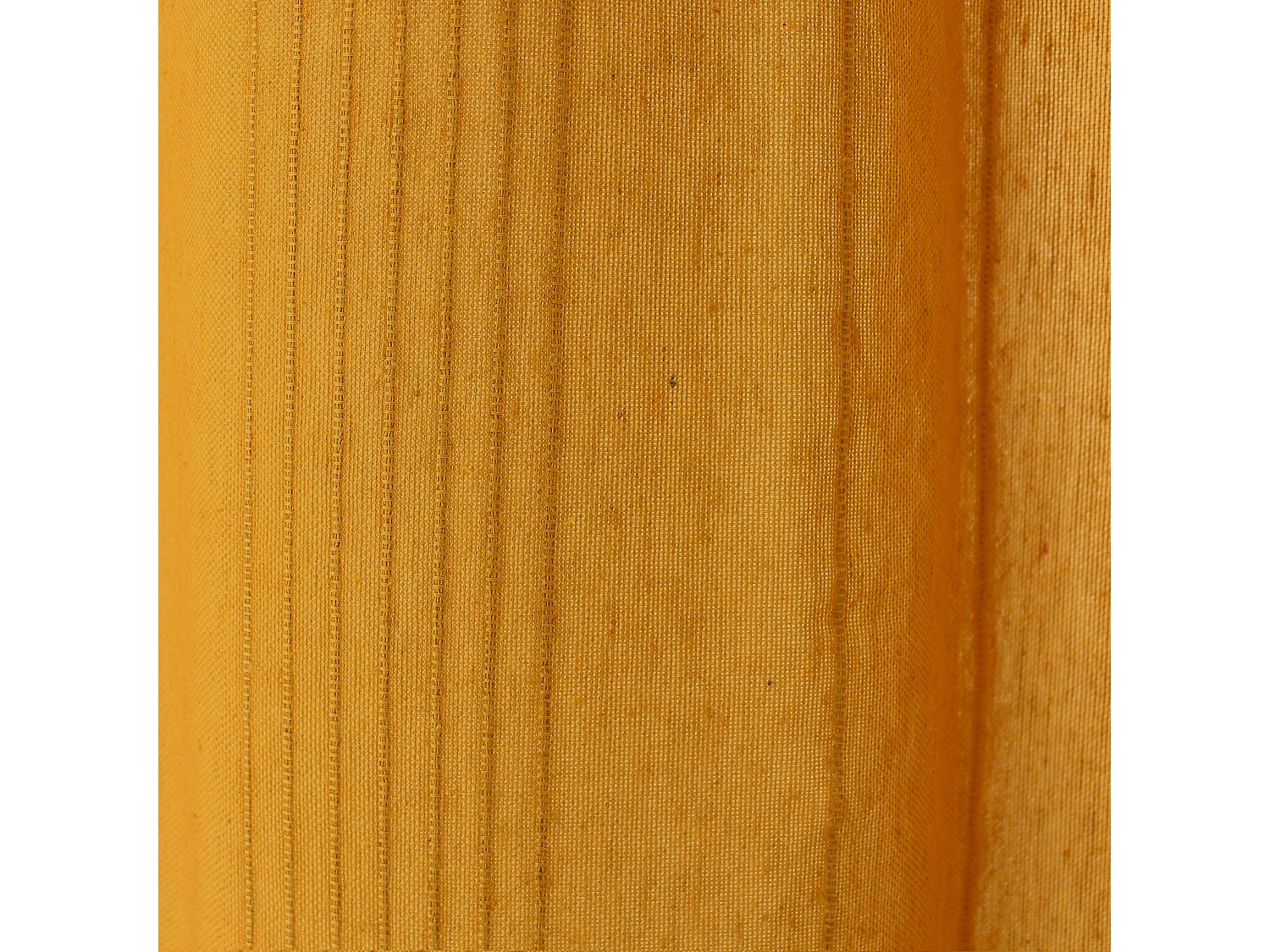 Lot de 2 rideaux à oeillets, 140x240cm, jaune moutarde, coton recyclé, collection Bombay