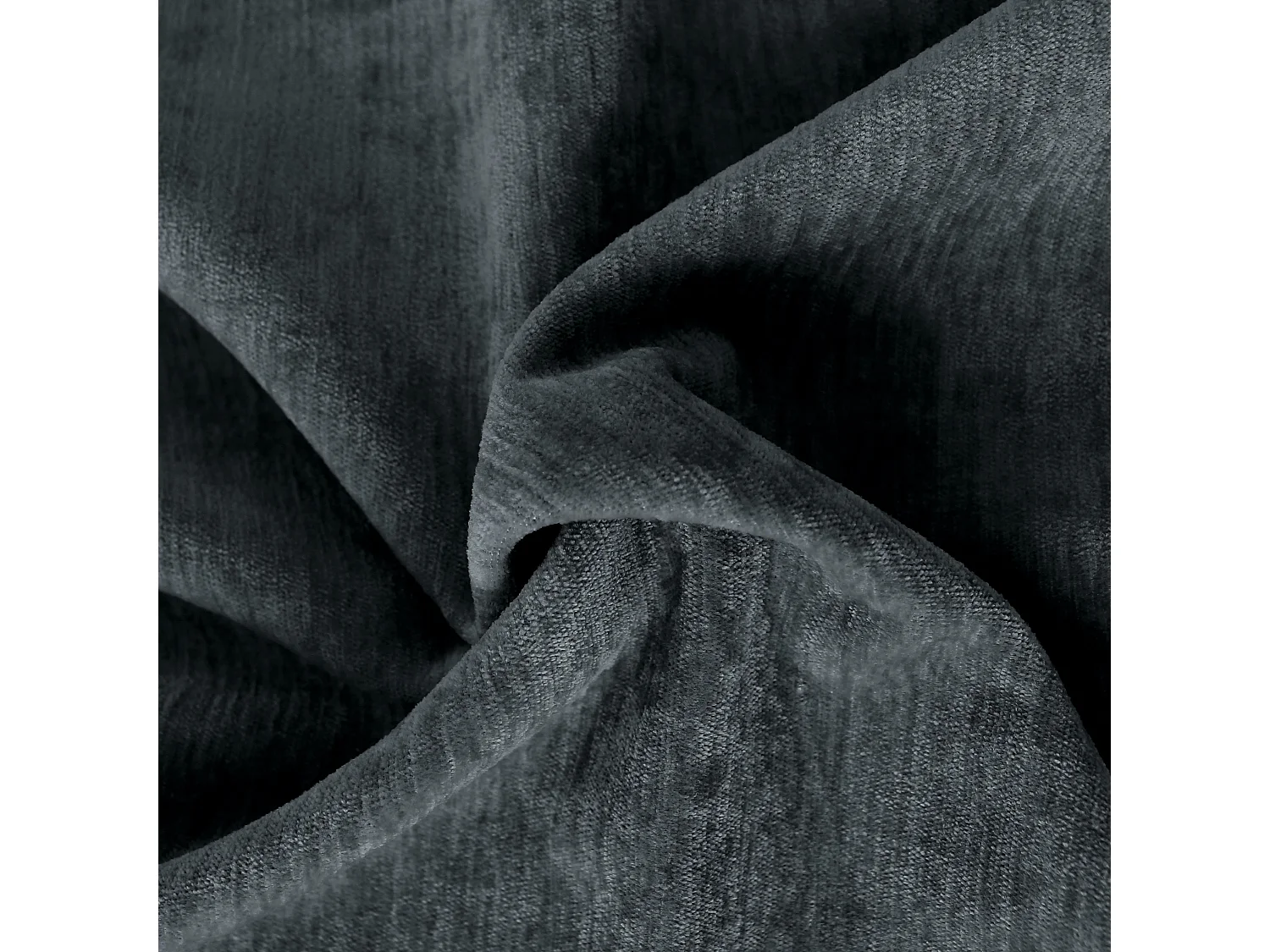 Lot de 2 Rideaux Thermique avec Œillets, Gris Foncé, Grande Hauteur, 140x260cm, Velours, Collection Velvet