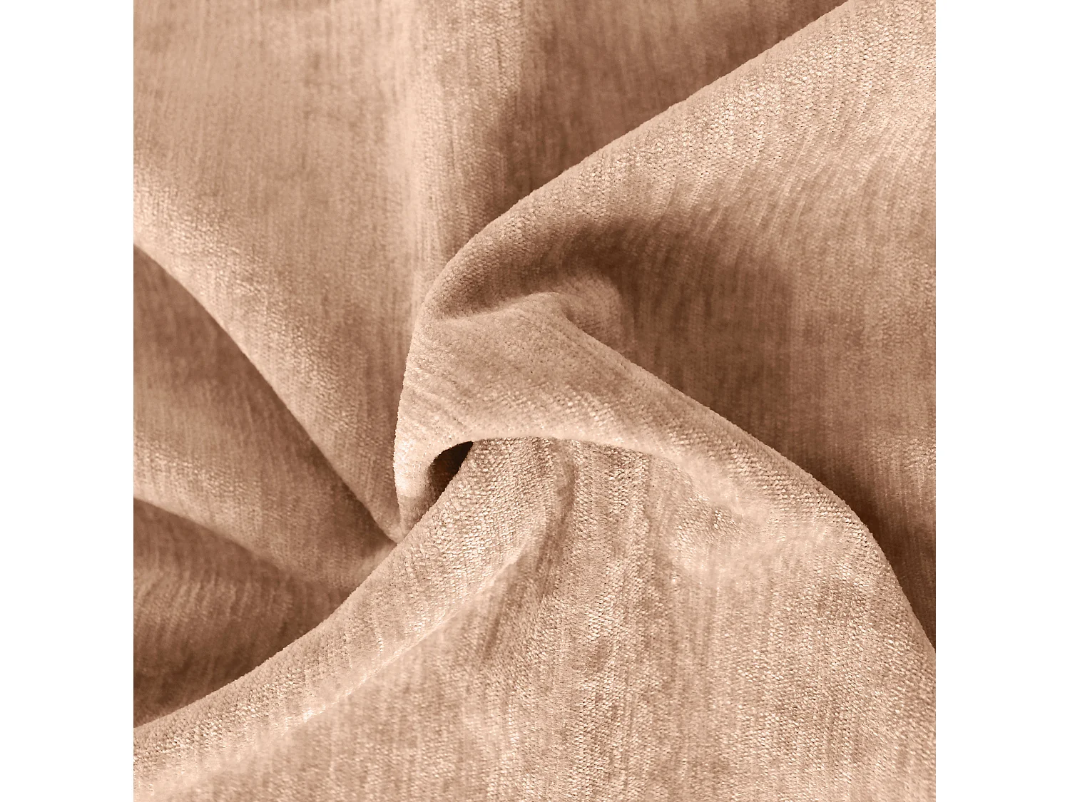 Lot de 2 Rideaux Thermique avec Œillets, Rose Pêche, Grande Hauteur, 140x260cm, Velours, Collection Velvet
