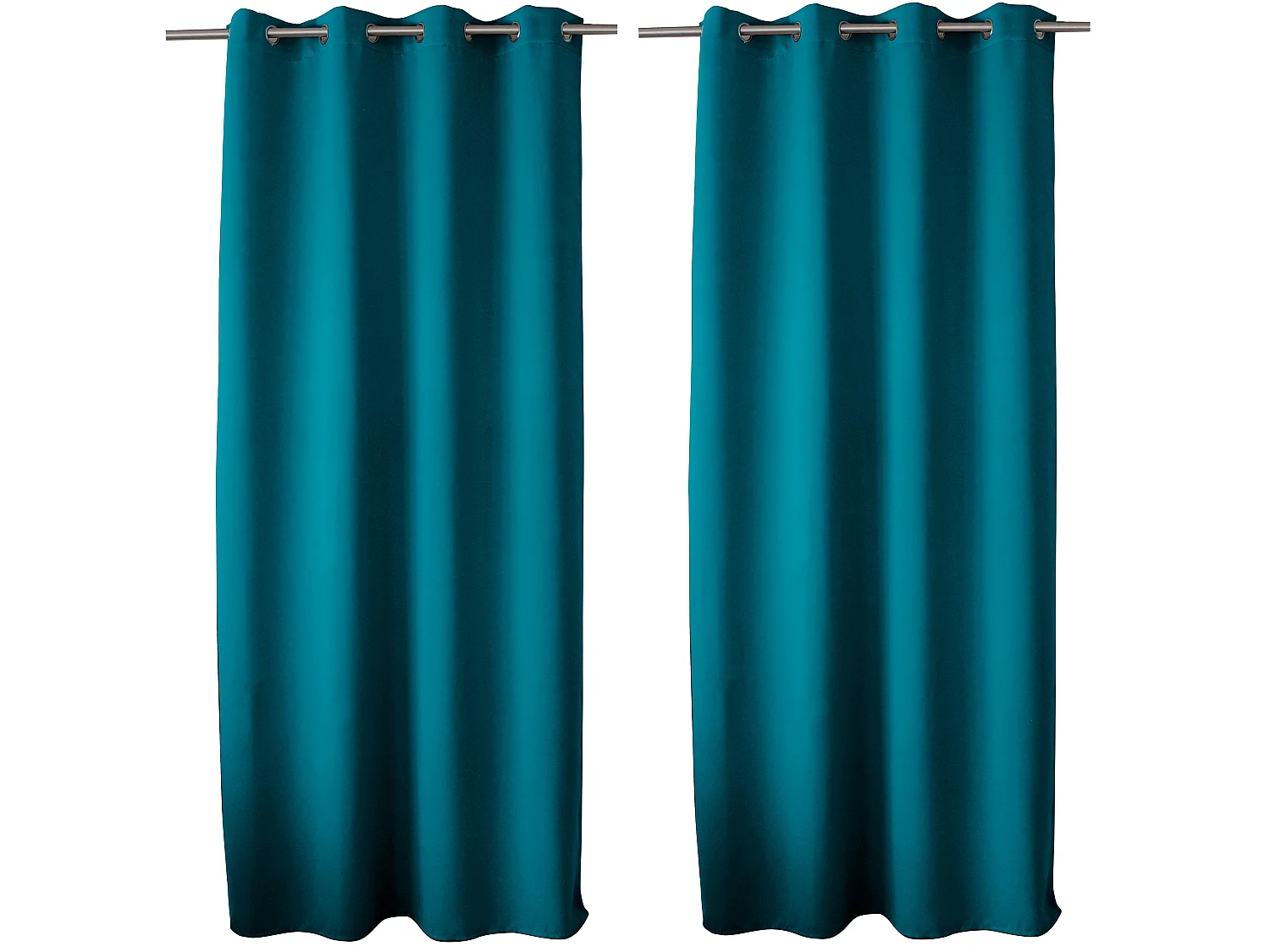 Lot de 2 Rideaux Occultant avec Œillets, 140x240cm, 100% polyester, Collection Réglisse, CMADECO - Bleu