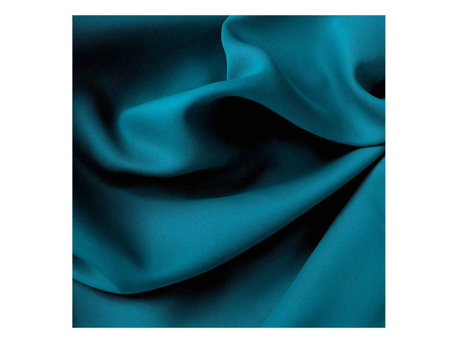 Set van 2 verduisterende gordijnen met zeilringen, eendblauw, 140x180cm, 100% polyester, Reglisse collectie