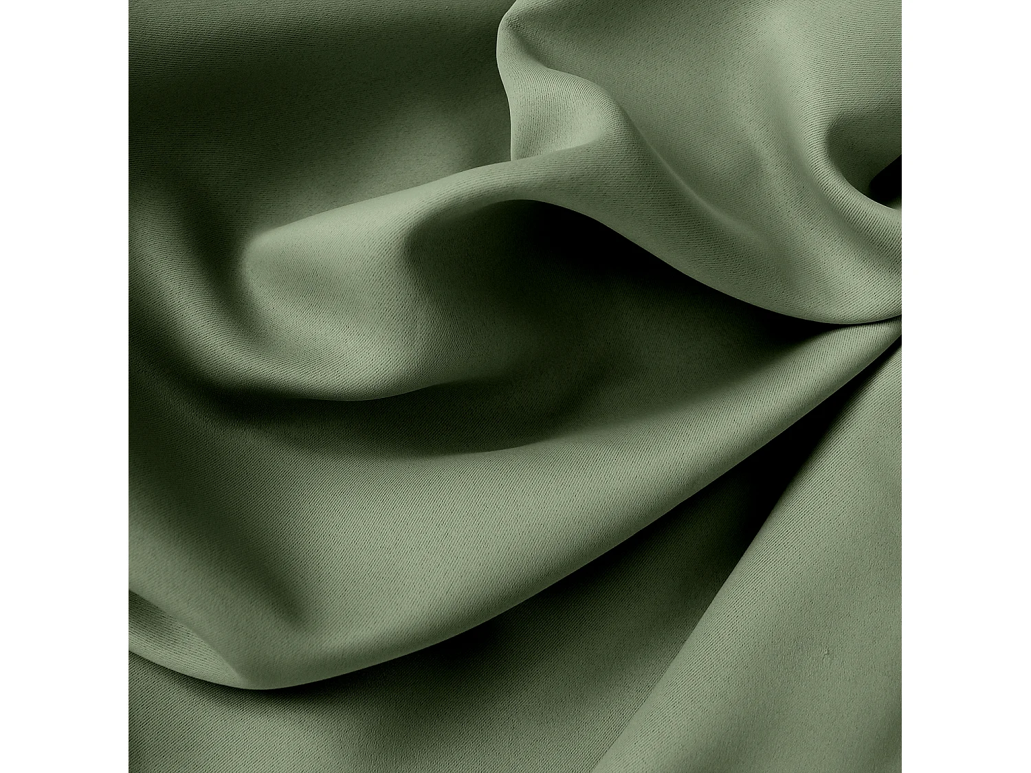 Lot de 2 Rideaux Occultant avec Œillets, Vert Olive, 140x240cm, 100% polyester, Collection Réglisse, CMADECO - Vert