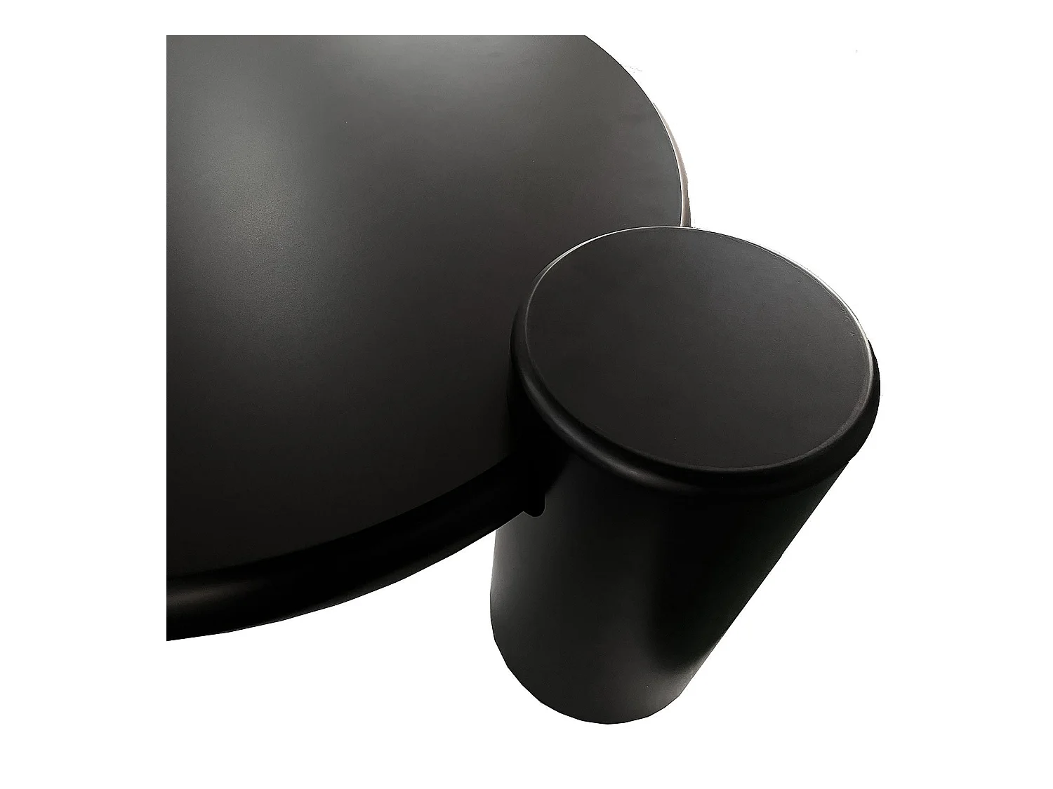 Table basse ronde asymétrique 100cm Yang Noir