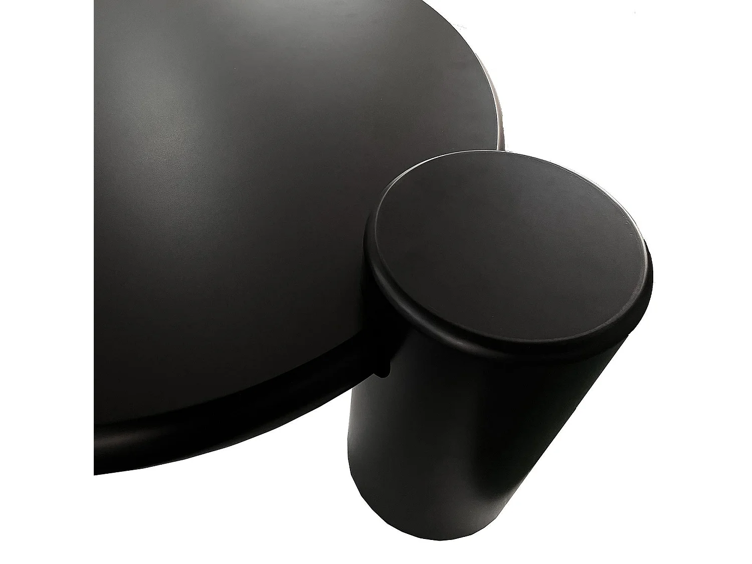 Table basse ronde asymétrique 100cm Yang Noir