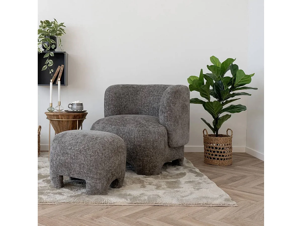 LOBAK - Lot de 3 paniers ronds en jonc de mer naturel