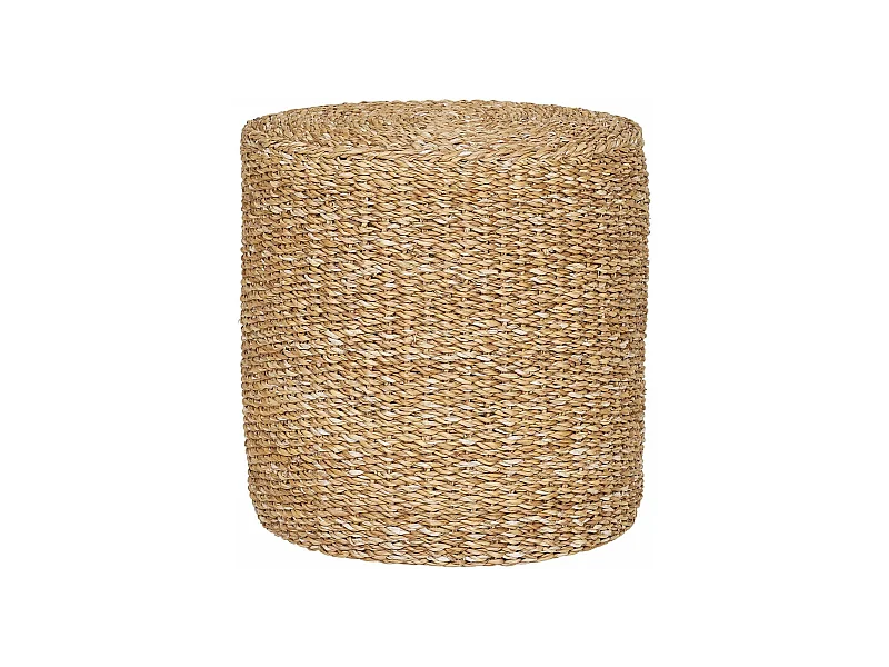 RIVALIA - Pouf en jonc de mer naturel tressé Ø40cm