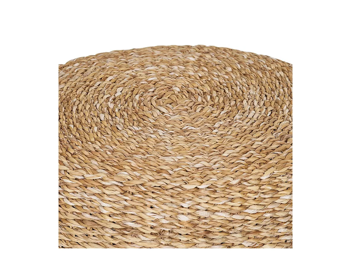 RIVALIA - Pouf en jonc de mer naturel tressé Ø40cm