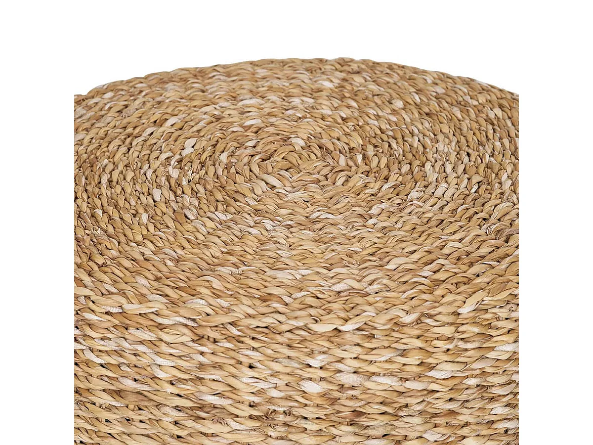 RIVALIA - Pouf en jonc de mer naturel tressé Ø40cm