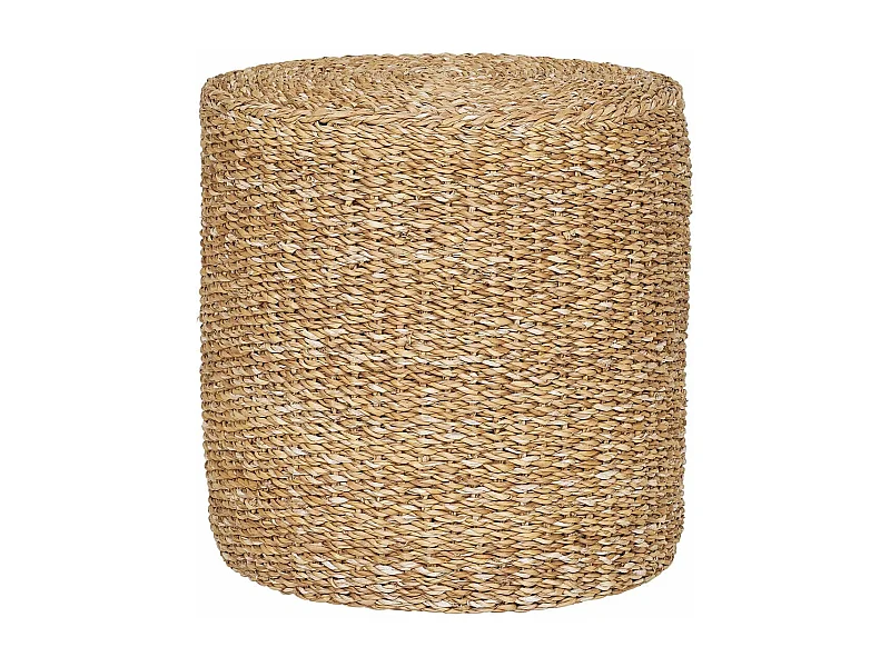 RIVALIA - Pouf en jonc de mer naturel tressé Ø40cm