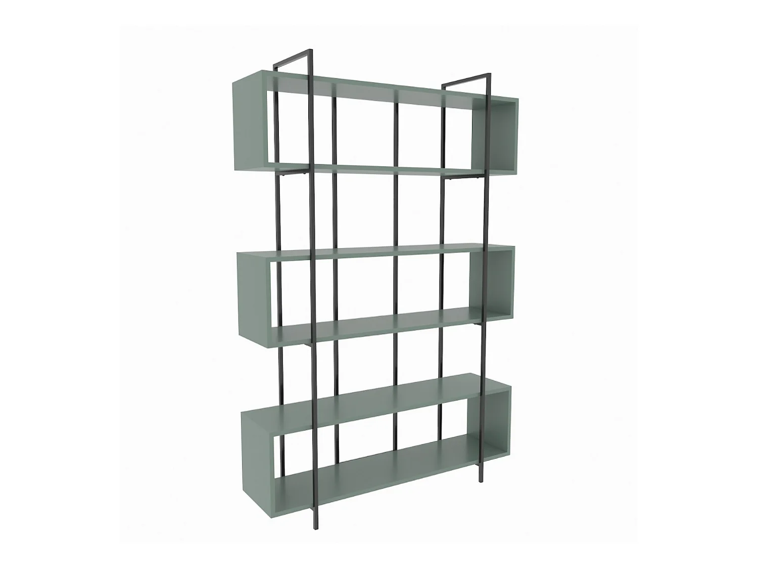 Bibliothèque contemporaine vert 180cm LULI