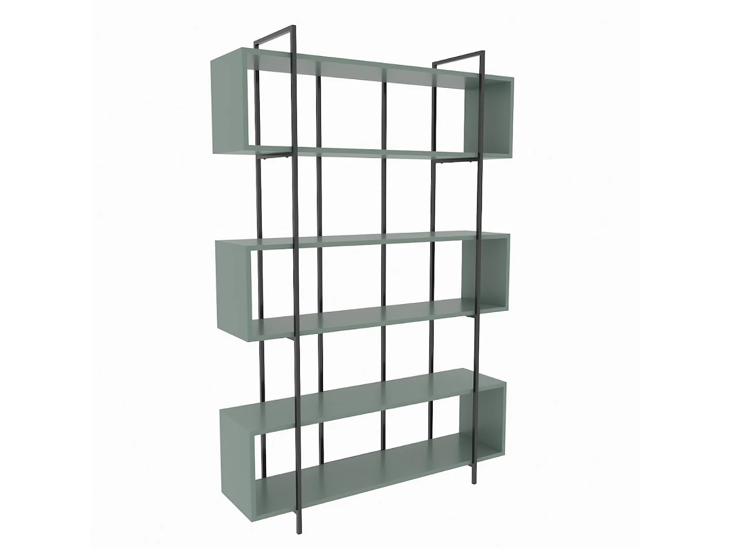 Bibliothèque contemporaine vert 180cm LULI