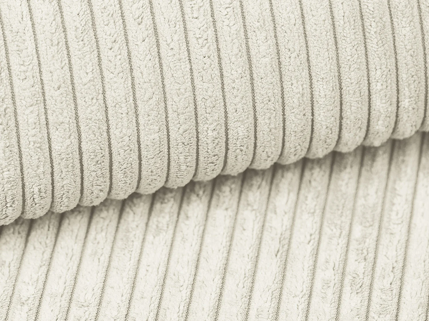 Kanapa 3-osobowa z funkcją spania - z tkaniny sztruksowej - jasny beż - NONA