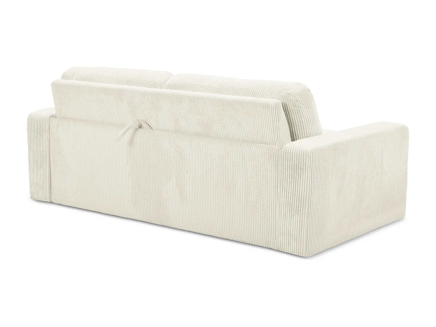 Canapé 3 places convertible en Velours côtelé - beige clair - NONA
