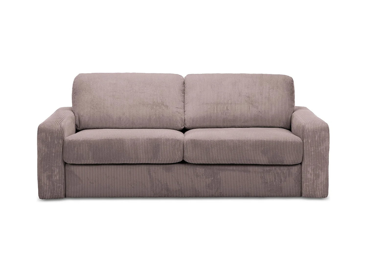 Canapé 3 places convertible en Velours côtelé - rose sourd - NONA