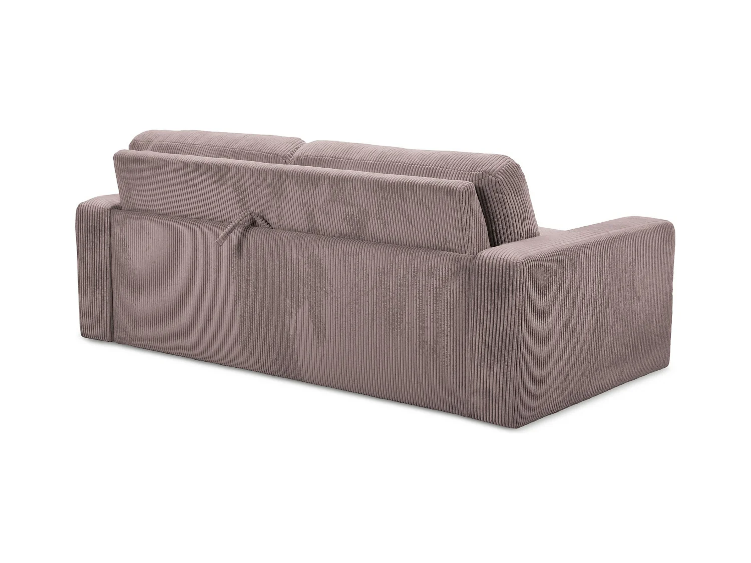 Canapé 3 places convertible en Velours côtelé - rose sourd - NONA
