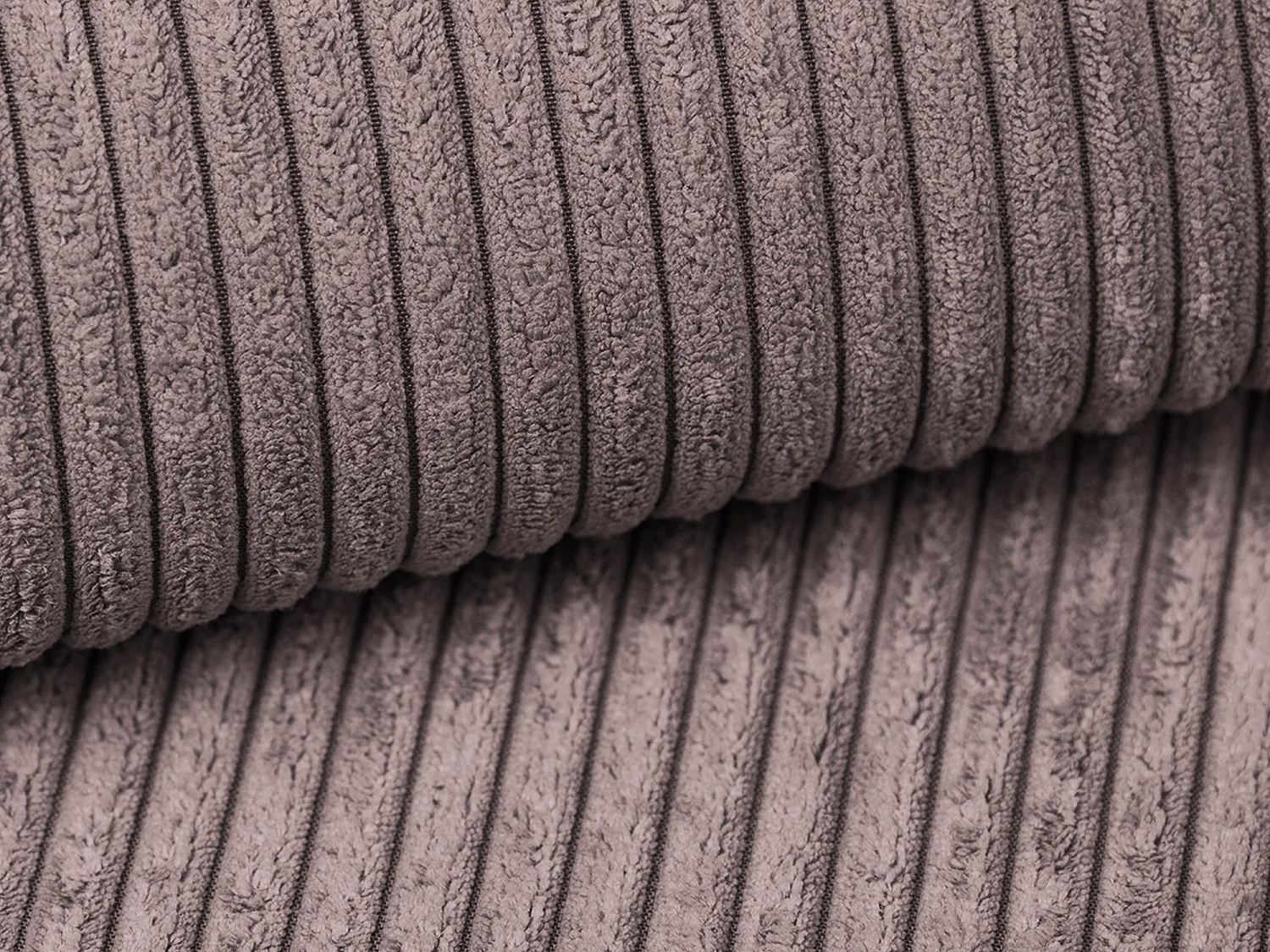 Canapé 3 places convertible en Velours côtelé - rose sourd - NONA