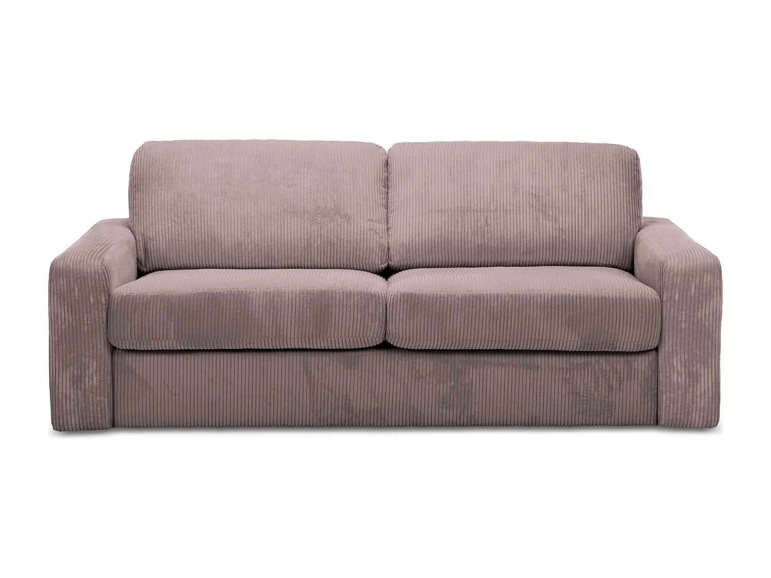 Canapé 3 places convertible en Velours côtelé - rose sourd - NONA