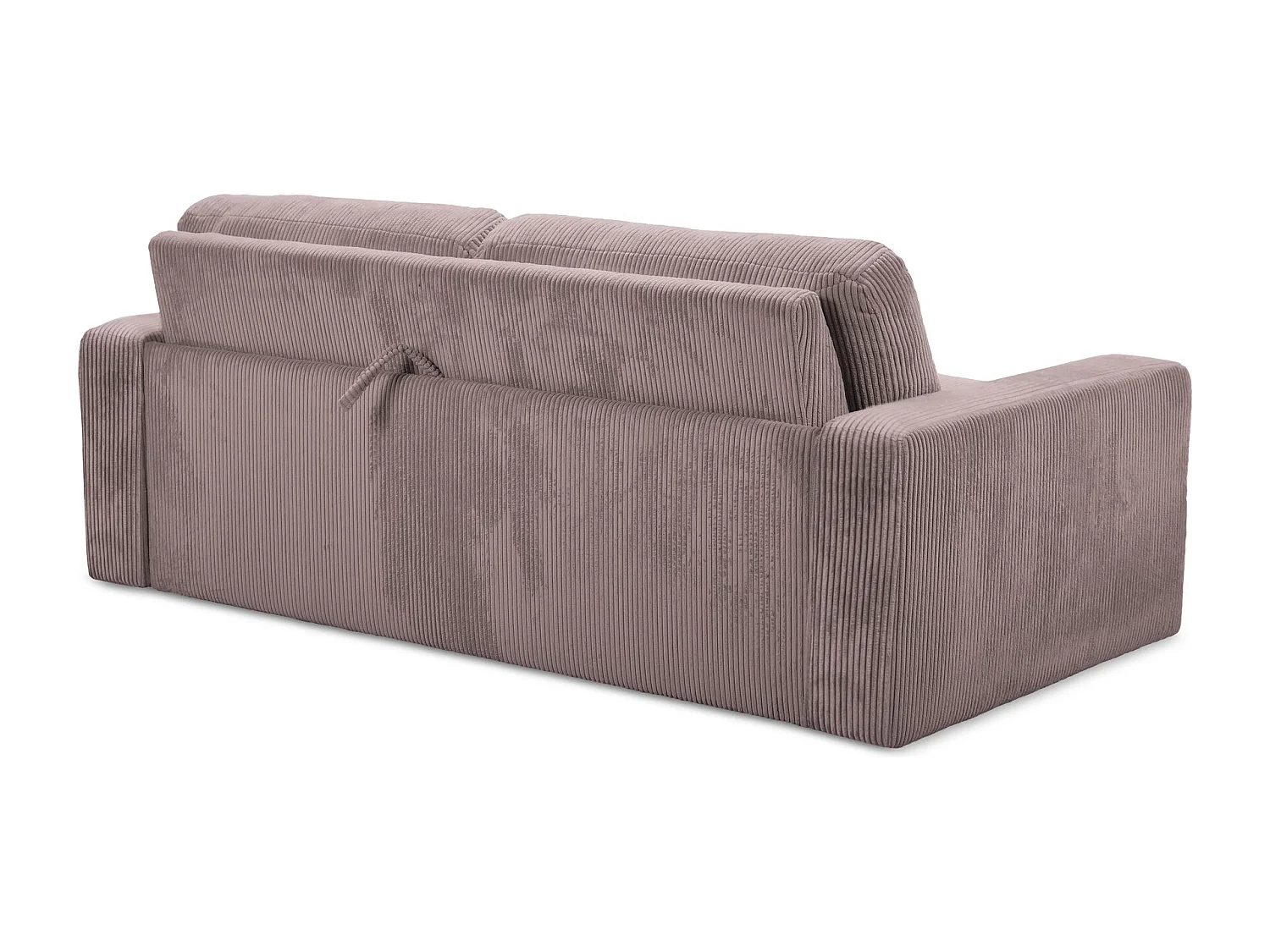 Canapé 3 places convertible en Velours côtelé - rose sourd - NONA
