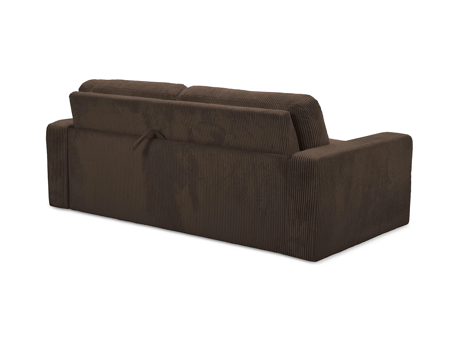 3-Sitzer Sofa mit Schlaffunktion - - Cord - Schokolade - NONA