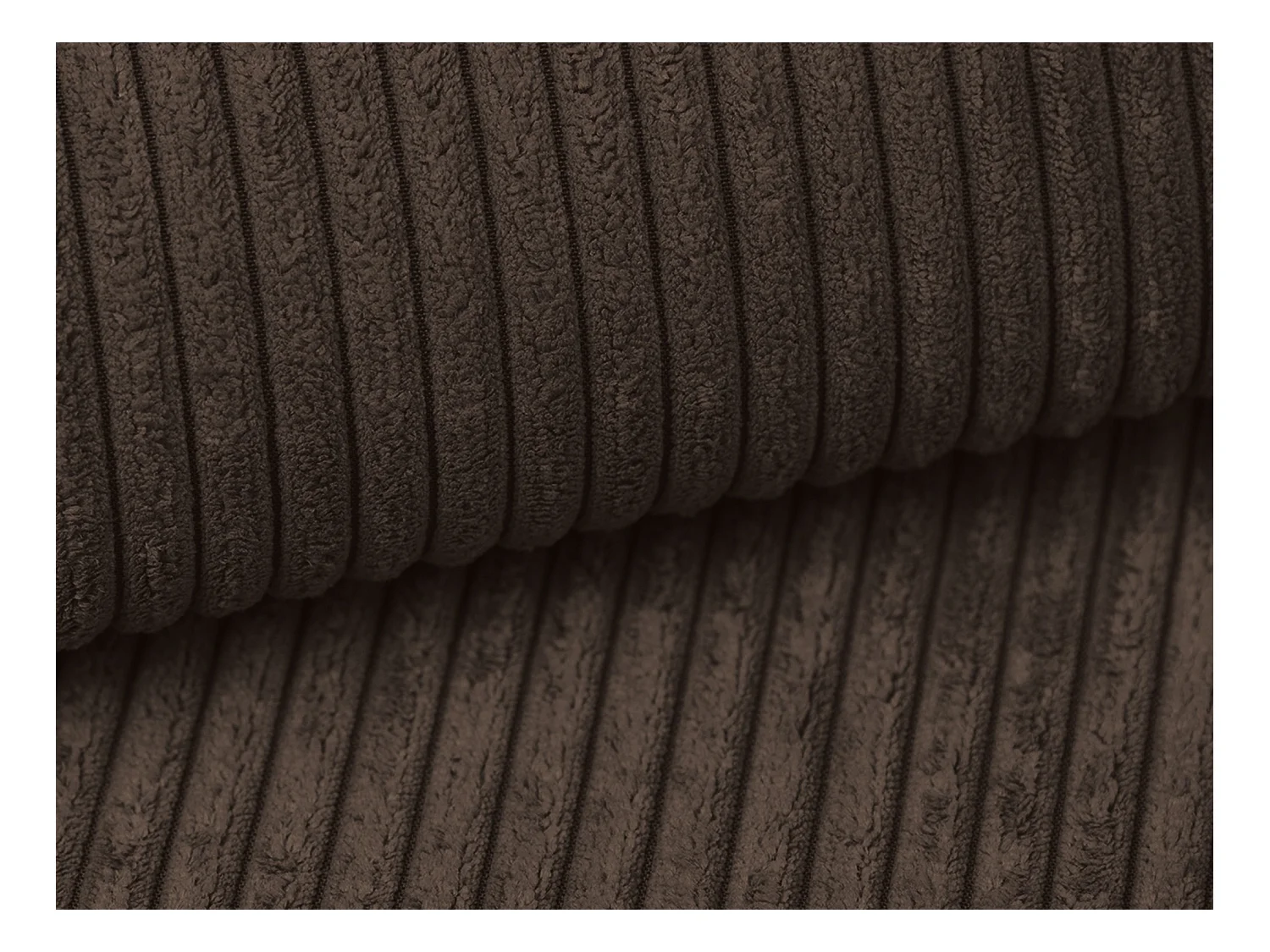 3-Sitzer Sofa mit Schlaffunktion - - Cord - Schokolade - NONA