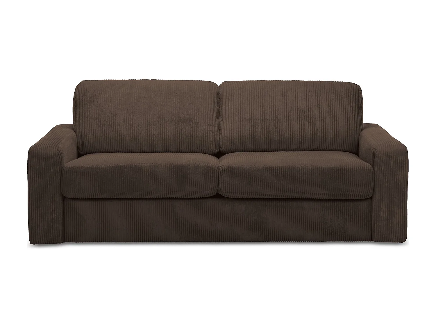 Canapé 3 places convertible en Velours côtelé - choolat - NONA