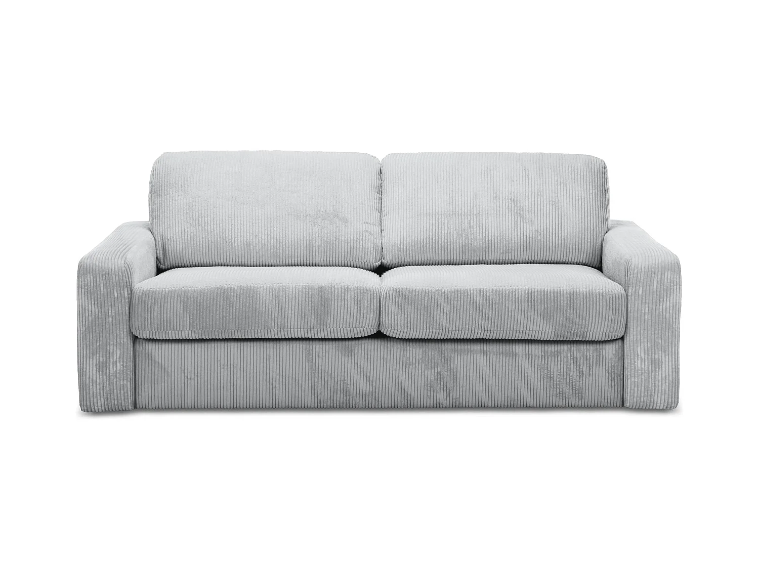 3-Sitzer Sofa mit Schlaffunktion - - Cord - Hellgrau - NONA