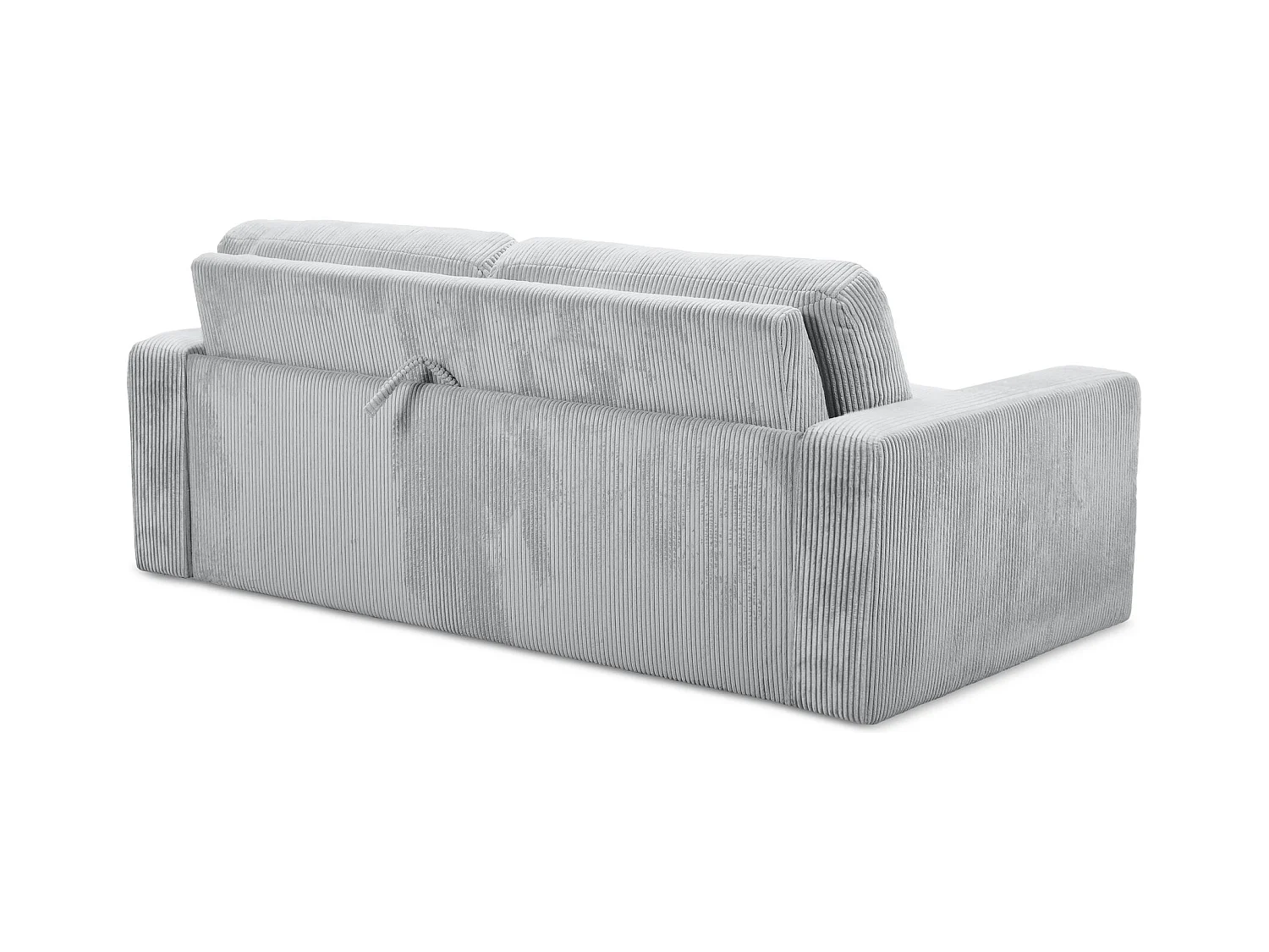 3-Sitzer Sofa mit Schlaffunktion - - Cord - Hellgrau - NONA