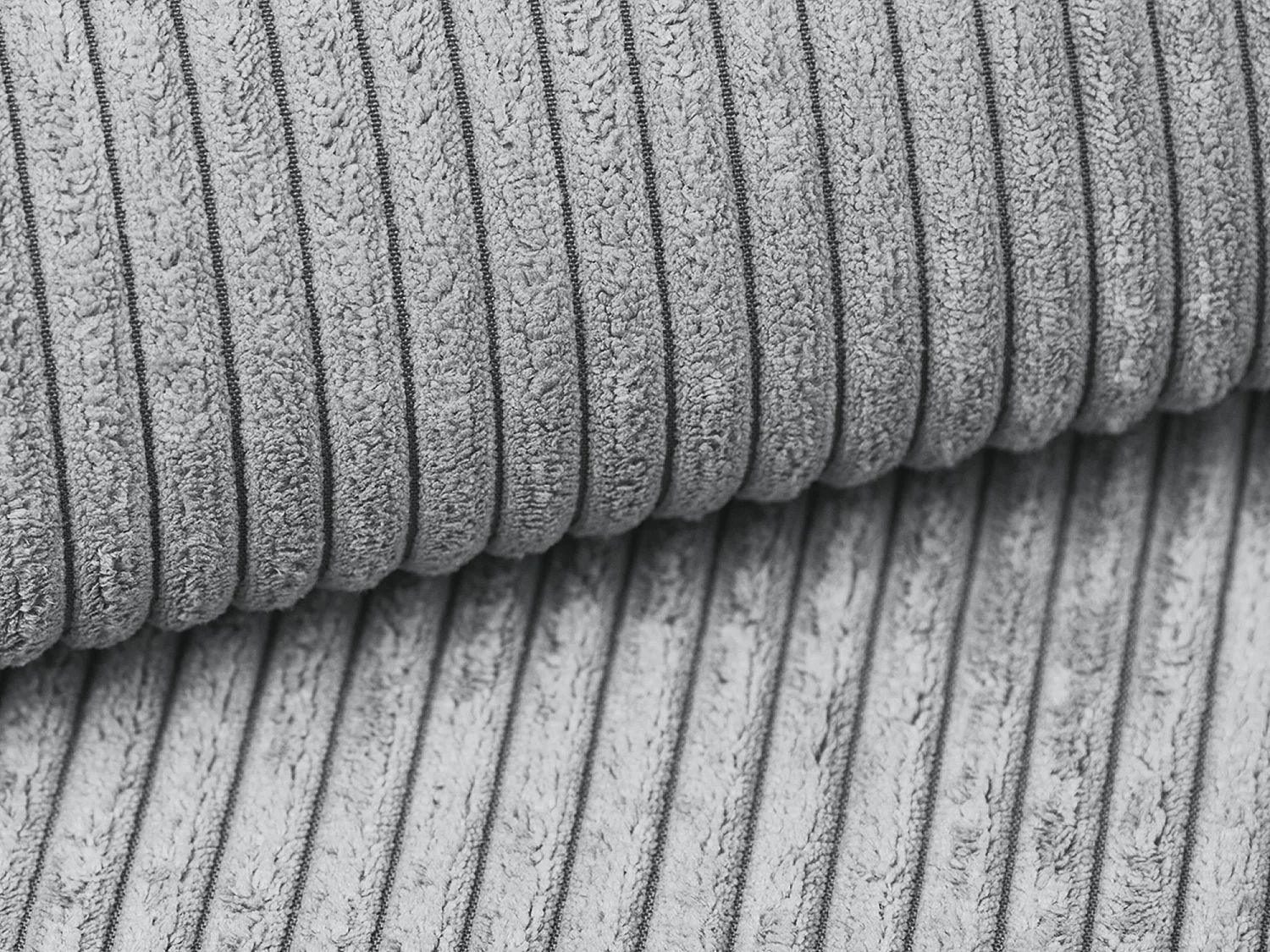 3-Sitzer Sofa mit Schlaffunktion - - Cord - Hellgrau - NONA