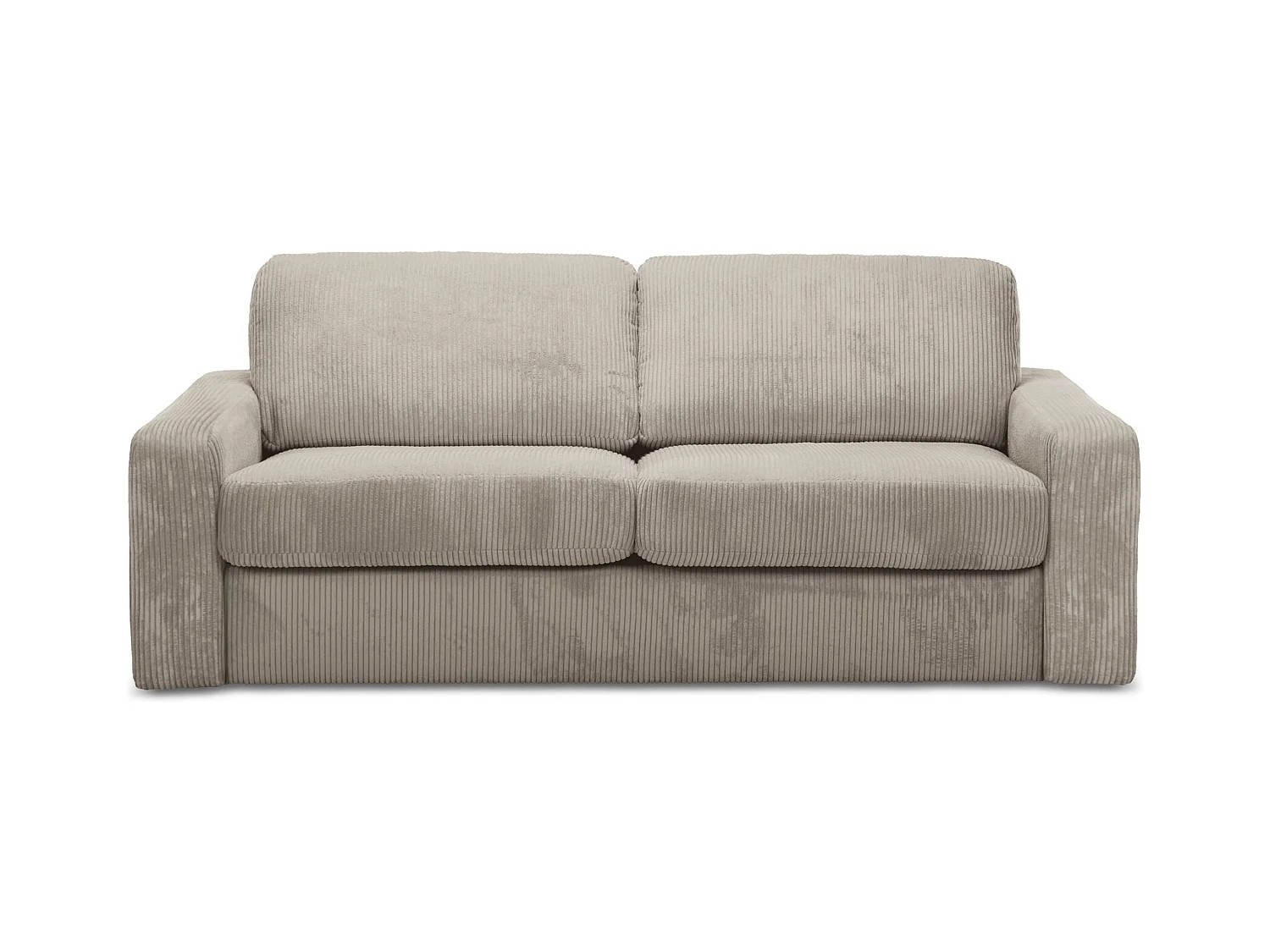 3-Sitzer Sofa mit Schlaffunktion - - Cord - Dunkelbeige - NONA