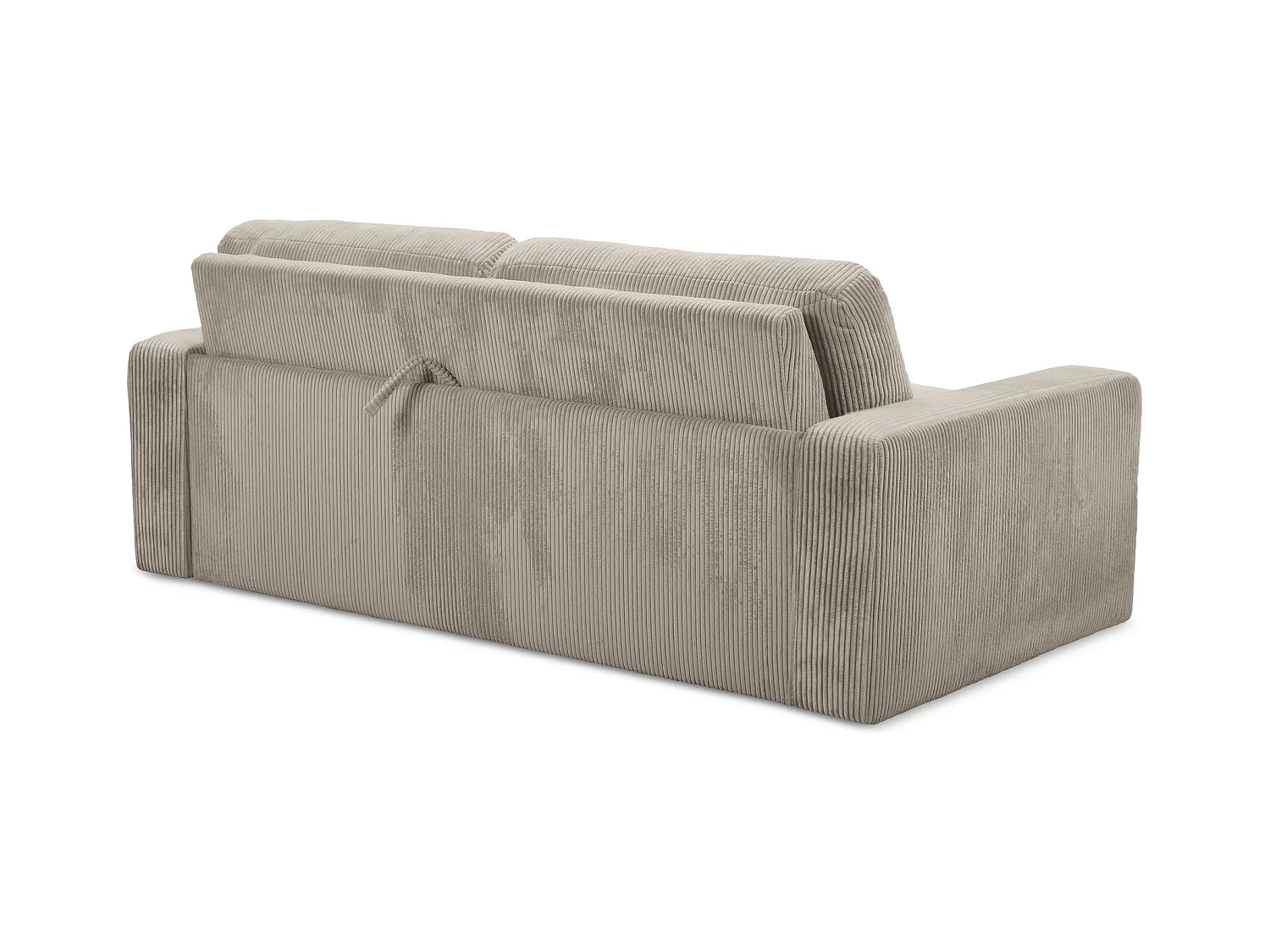 3-Sitzer Sofa mit Schlaffunktion - - Cord - Dunkelbeige - NONA