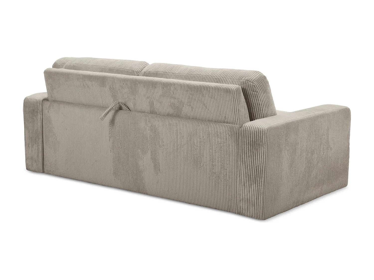 Canapé 3 places convertible en Velours côtelé - beige foncé - NONA