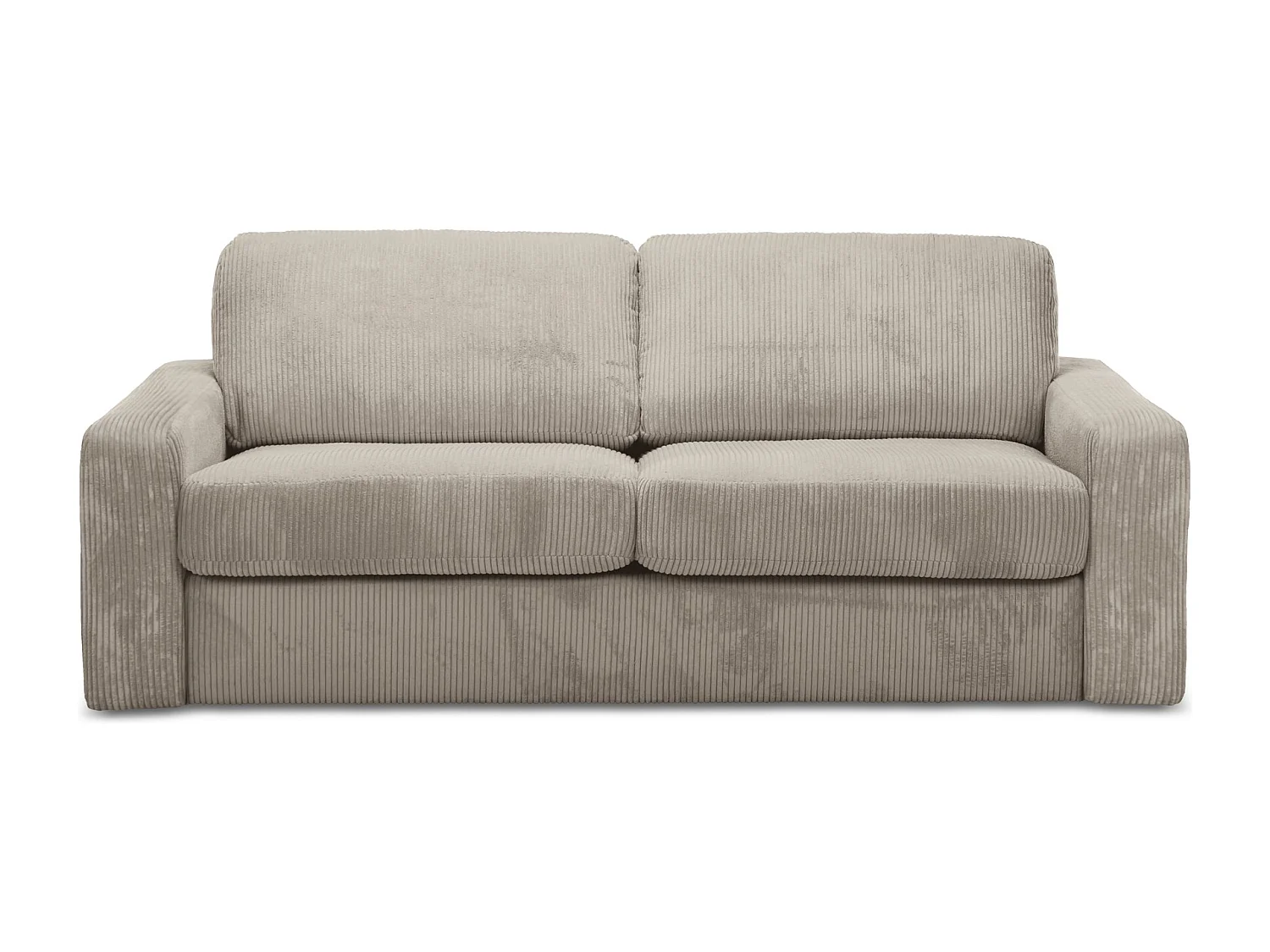 Canapé 3 places convertible en Velours côtelé - beige foncé - NONA