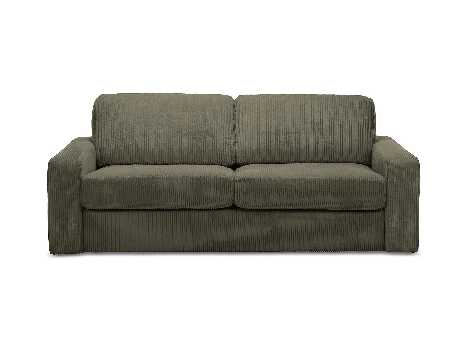 3-Sitzer Sofa mit Schlaffunktion - - Cord - Olive - NONA