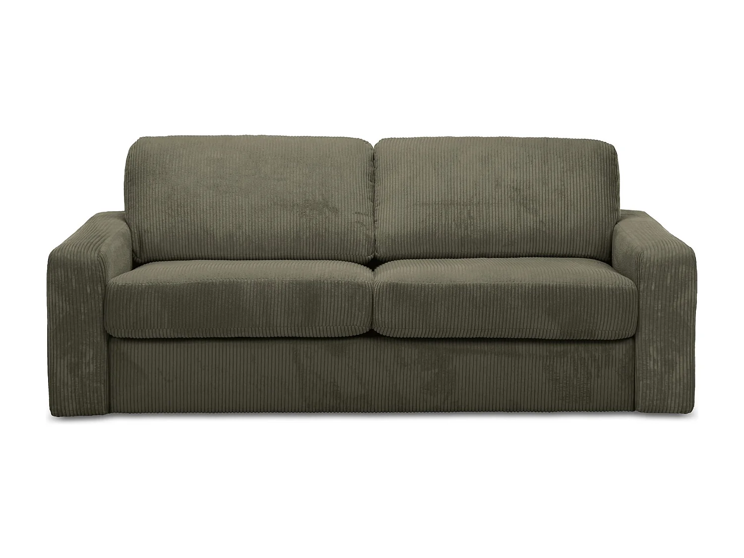 Kanapa 3-osobowa z funkcją spania - z tkaniny sztruksowej - oliwkowy - NONA